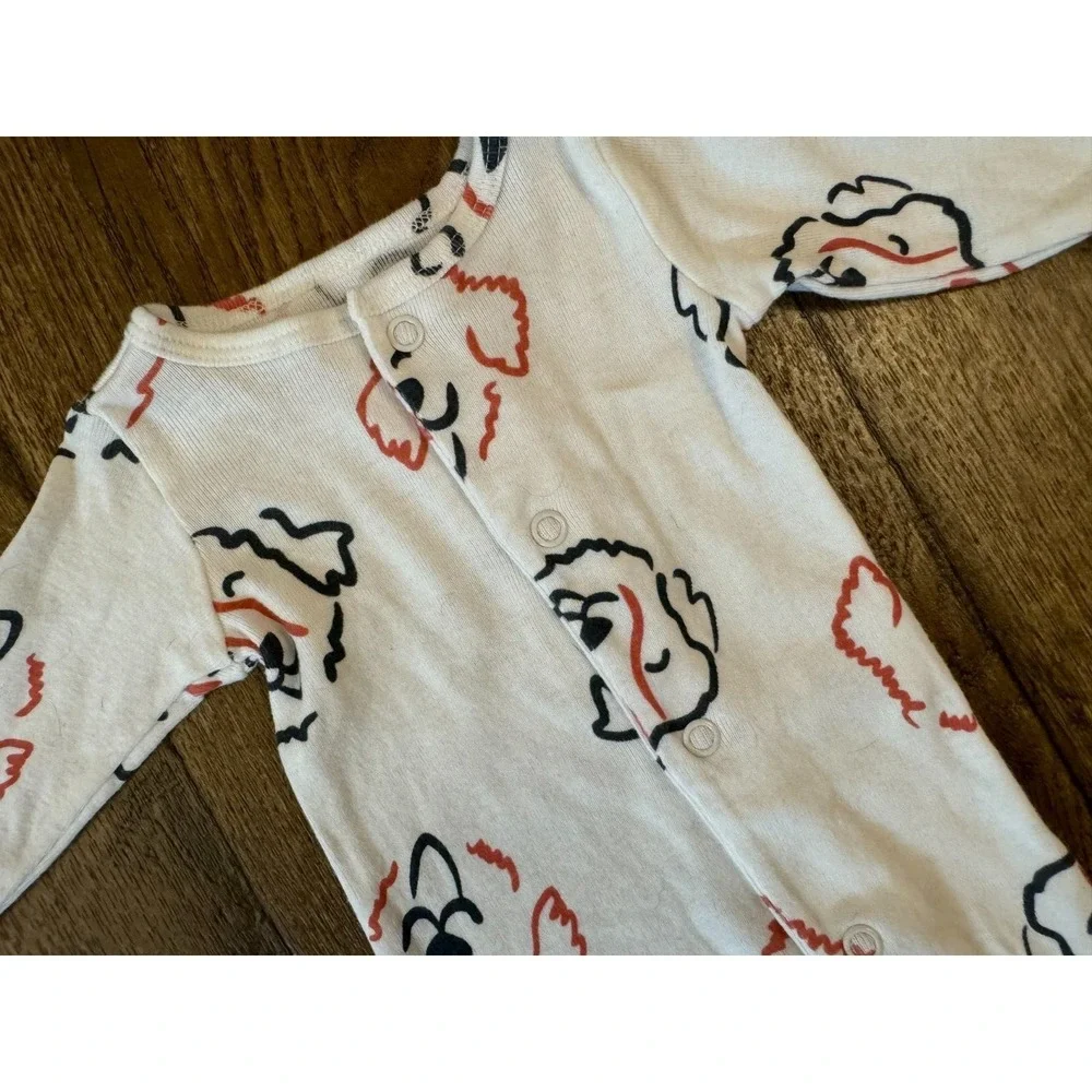 Carters Baby Outfit Boy Preemie Romper Sleeper Dog Faces Sleep N Play‎ Cotton